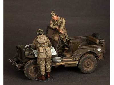 Major And 1 Lieutenant 101st Airborne Division, WW Ii 2 Figures - zdjęcie 4