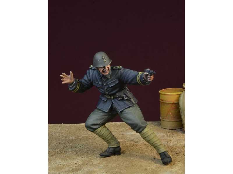 Black Devils Officer, WWii Dutch Army Rotterdam 1940 - zdjęcie 1