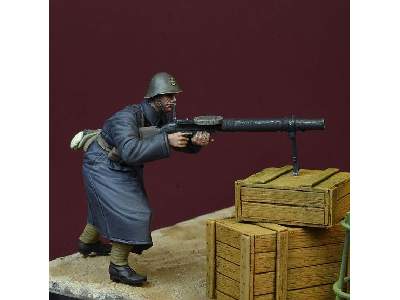 Black Devils Lewis Gunner, WWii Dutch Army Rotterdam 1940 - zdjęcie 1