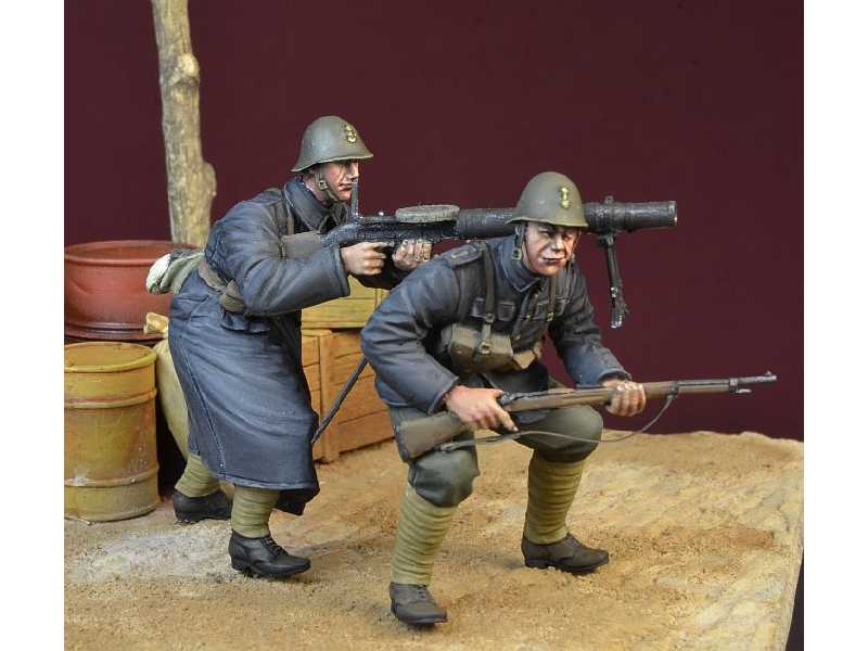 Black Devils Lewis Team, WWii Dutch Army Rotterdam 1940 - zdjęcie 1 Black Devils Lewis Team, WWii Dutch Army Rotterdam 1940 - zdjęcie 1