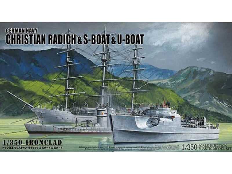 German Navy Christian Radich & S-boat & U-boat - zdjęcie 1 German Navy Christian Radich & S-boat & U-boat - zdjęcie 1