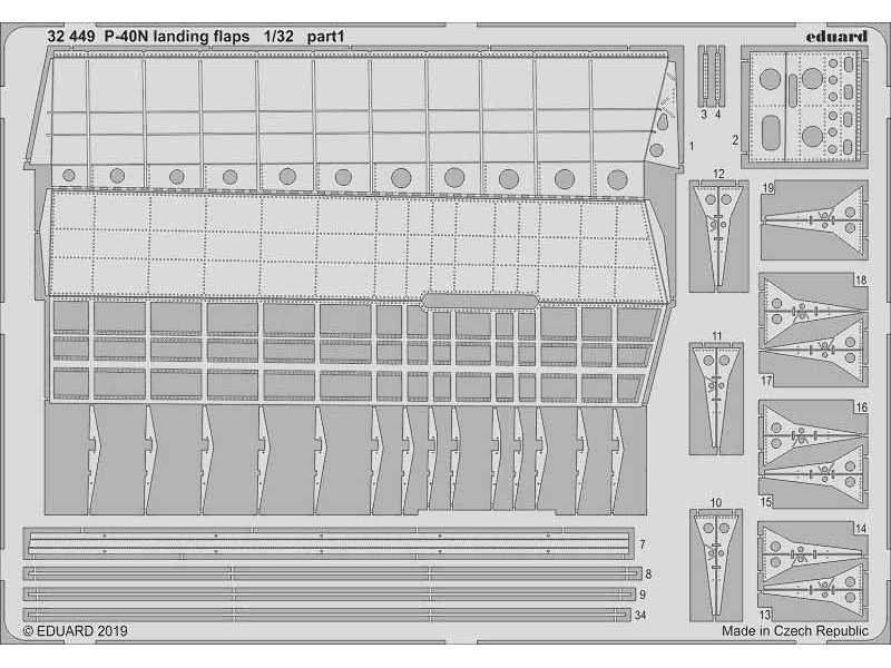 P-40N landing flaps 1/32 - zdjęcie 1