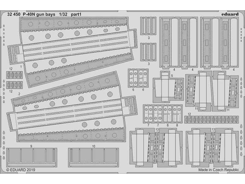 P-40N gun bays 1/32 - zdjęcie 1 P-40N gun bays 1/32 - zdjęcie 1