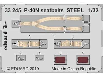 P-40N seatbelts STEEL 1/32 - zdjęcie 1