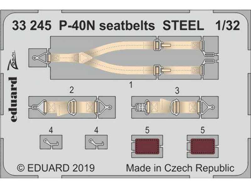 P-40N seatbelts STEEL 1/32 - zdjęcie 1