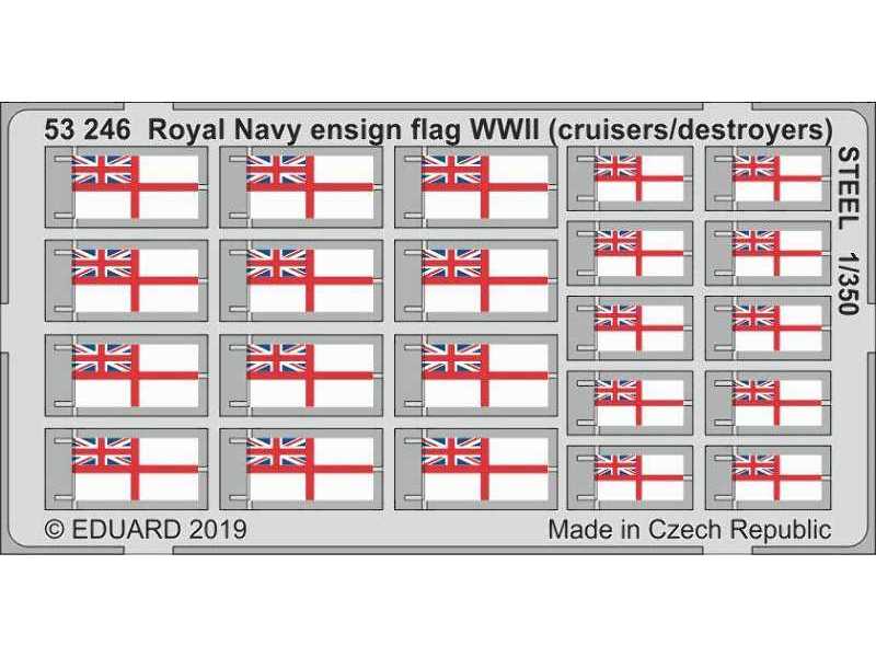 Royal Navy ensign flag WWII (cruisers/ destroyers) STEEL 1/350 - zdjęcie 1