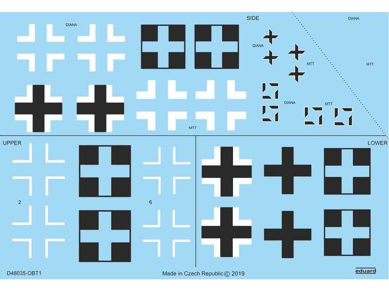 Bf 109G-10 MTT / WNF national insignia 1/48 - zdjęcie 1