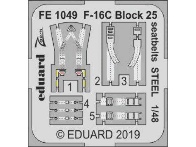 F-16C Block 25 seatbelts STEEL 1/48 - zdjęcie 1 F-16C Block 25 seatbelts STEEL 1/48 - zdjęcie 1