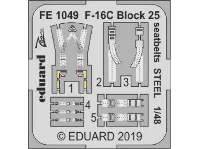 F-16C Block 25 seatbelts STEEL 1/48 - zdjęcie 1