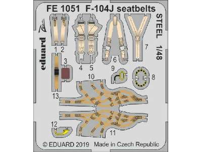F-104J seatbelts STEEL 1/48 - zdjęcie 1