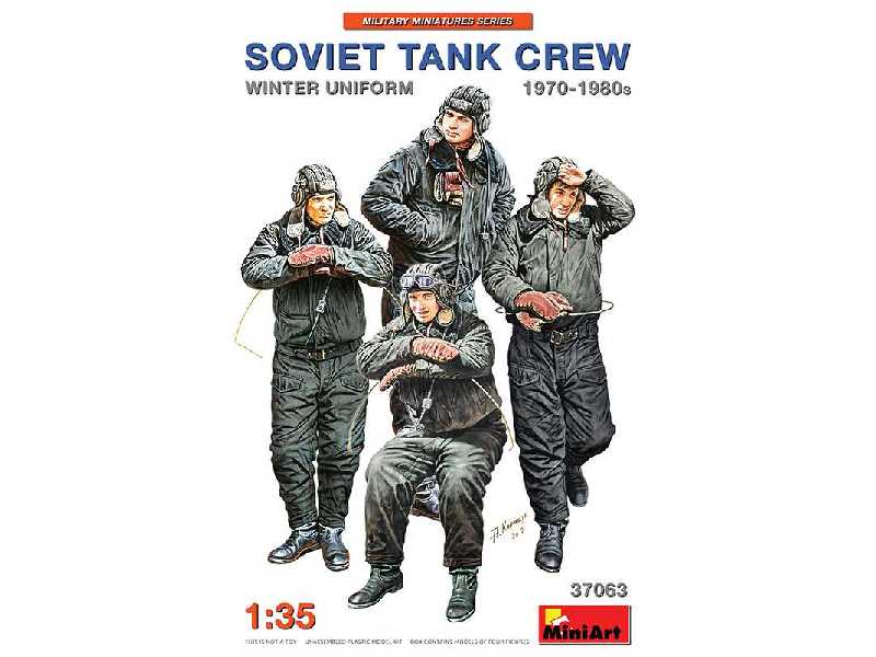 Radzieccy czołgiści  lata 1970-1980 - zimowe uniformy - zdjęcie 1
