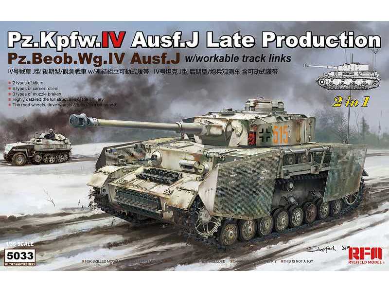 Pz.Kpfw.IV Ausf.J Late Production Pz.Beob.Wg.IV Ausf. J 2 in 1 - zdjęcie 1 Pz.Kpfw.IV Ausf.J Late Production Pz.Beob.Wg.IV Ausf. J 2 in 1 - zdjęcie 1
