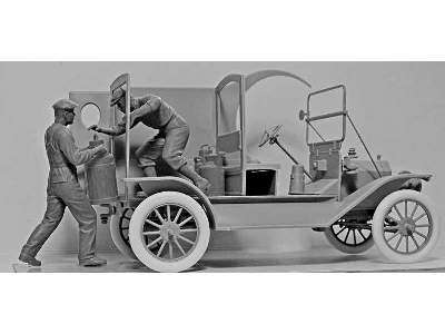 Ford T 1912 dostawczy - załadunek benzyny - z figurkami - zdjęcie 6