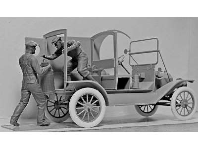 Ford T 1912 dostawczy - załadunek benzyny - z figurkami - zdjęcie 9