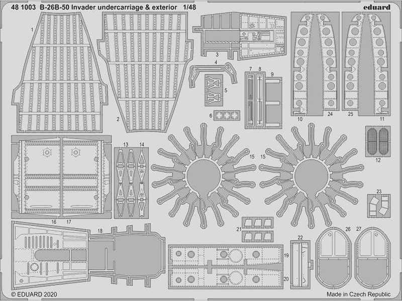 B-26B-50 Invader undercarriage & exterior 1/48 - zdjęcie 1 B-26B-50 Invader undercarriage & exterior 1/48 - zdjęcie 1