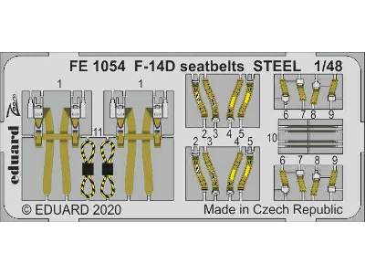 F-14D seatbelts STEEL 1/48 - zdjęcie 1