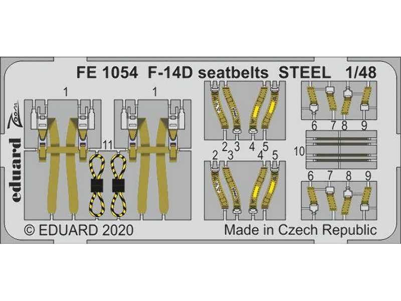 F-14D seatbelts STEEL 1/48 - zdjęcie 1