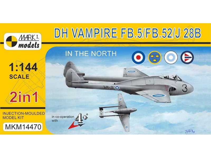 De Havilland Vampire Fb.5/Fb.52/J 28b (2in1) - zdjęcie 1 De Havilland Vampire Fb.5/Fb.52/J 28b (2in1) - zdjęcie 1