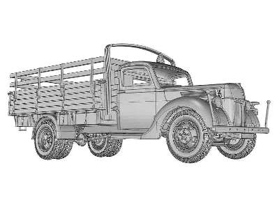 V-3000 German 3t truck (early flatbed) - zdjęcie 17