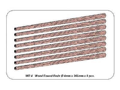 Pręty drewniane śr. 4,00 mm dugości 250 mm x 8 szt. - zdjęcie 6