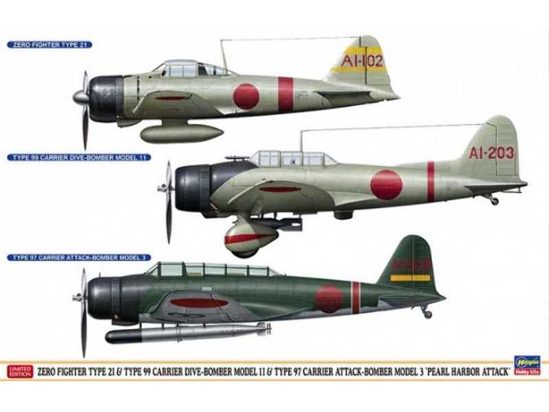 52148 Zero Fighter Type 21 & Type 99 Carrier Dive-bomber Model 1 - zdjęcie 1