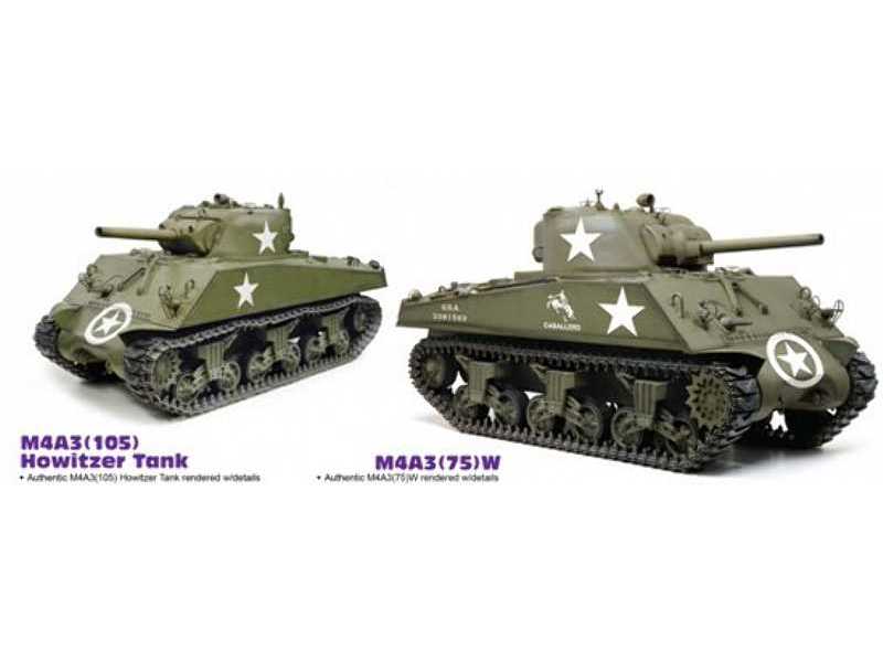 M4A3 105mm Howitzer Tank / M4A3(75)W (2 in 1) - zdjęcie 1 M4A3 105mm Howitzer Tank / M4A3(75)W (2 in 1) - zdjęcie 1