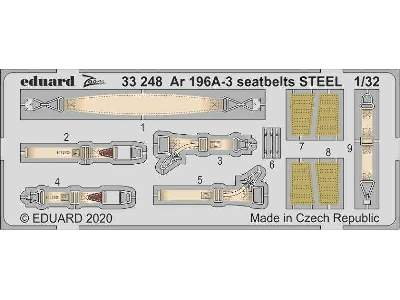 Ar 196A-3 seatbelts STEEL 1/32 - zdjęcie 1