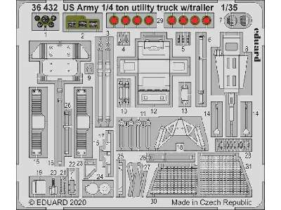 US Army 1/4 ton utility truck w/  trailer 1/35 - Takom - zdjęcie 1
