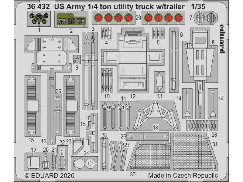 US Army 1/4 ton utility truck w/  trailer 1/35 - Takom - zdjęcie 1