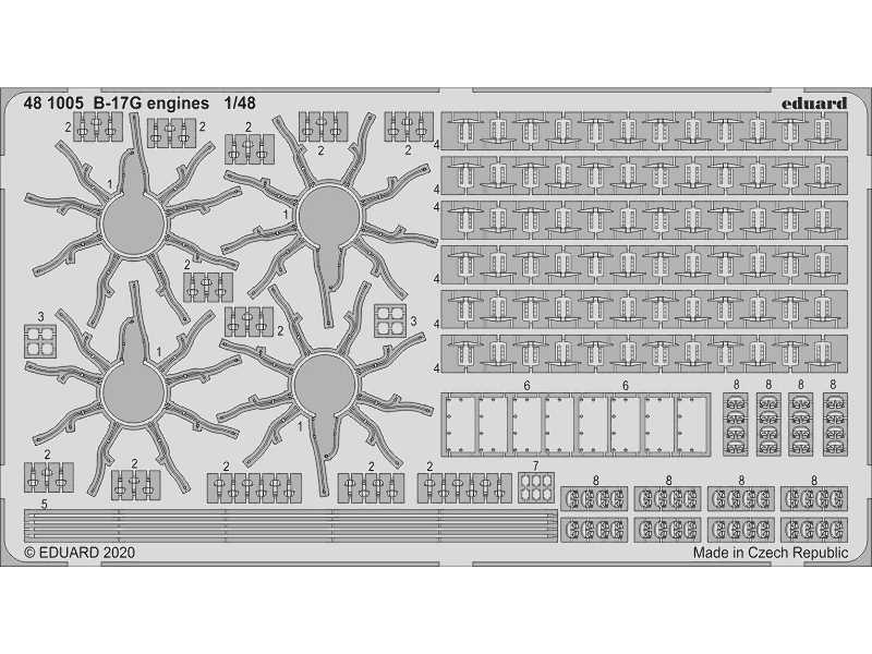 B-17G engines 1/48 - zdjęcie 1