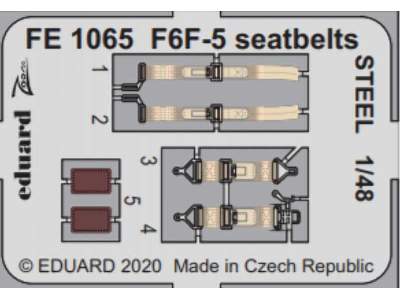 F6F-5 seatbelts STEEL 1/48 - zdjęcie 1