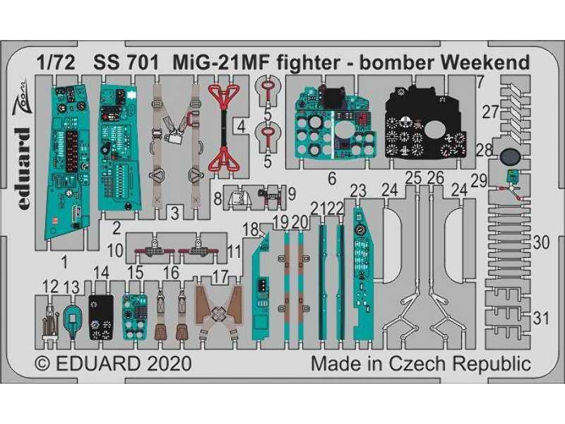 MiG-21MF fighter-bomber Weekend 1/72 - zdjęcie 1 MiG-21MF fighter-bomber Weekend 1/72 - zdjęcie 1