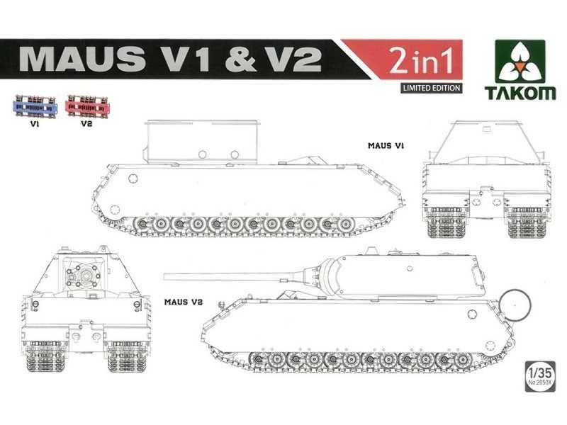 Superciężki czołg niemiecki Maus V2 - 2 w 1 edycja limitowana - zdjęcie 1
