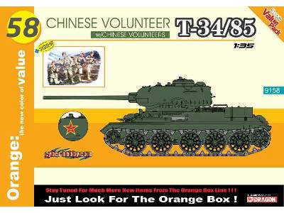 Chiński czołg T-34/85 + chińscy ochotnicy - Wojna Koreańska - zdjęcie 1