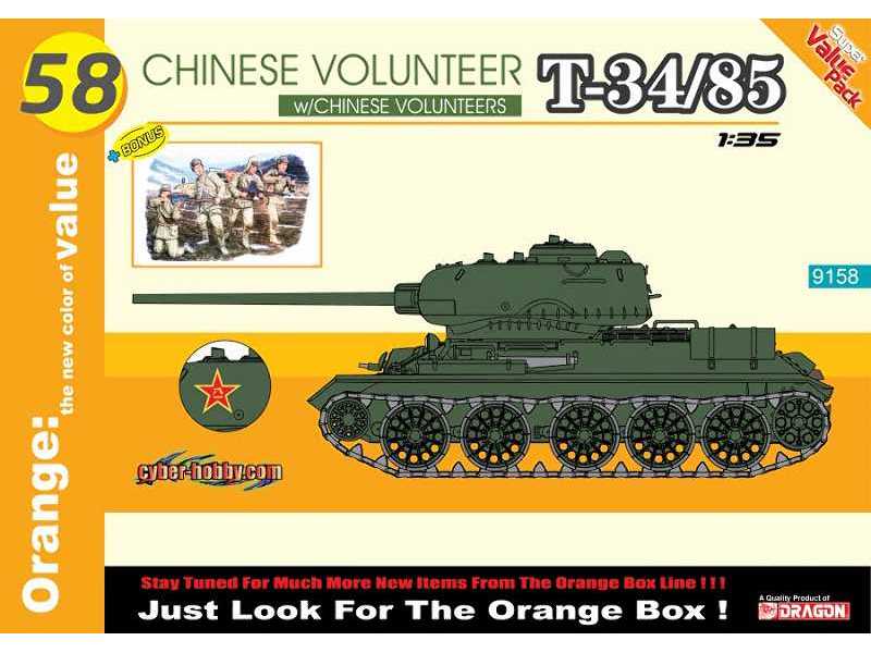 Chiński czołg T-34/85 + chińscy ochotnicy - Wojna Koreańska - zdjęcie 1 Chiński czołg T-34/85 + chińscy ochotnicy - Wojna Koreańska - zdjęcie 1