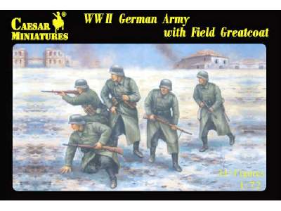Figurki Żołnierze niemieccy w płaszczach polowych - II W.Ś. - zdjęcie 1