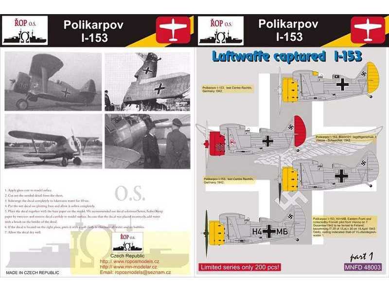 Polikarpov I-153 - Luftwaffe Captured I-153 - zdjęcie 1 Polikarpov I-153 - Luftwaffe Captured I-153 - zdjęcie 1
