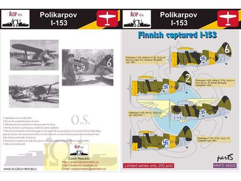 Polikarpov I-153 - Finnish Captured I-153 - zdjęcie 1