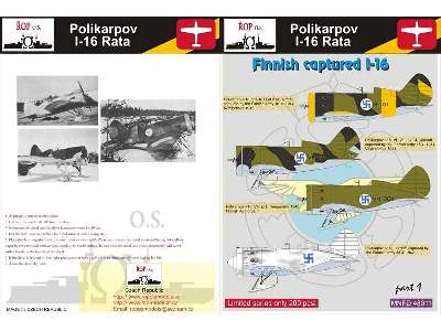 Polikarpov I-16 Rata - Finnish Captured I-16 - zdjęcie 1