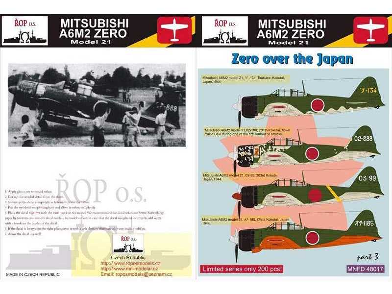 Mitsubishi A6m2 Zero Model 21 - Zero Over The Japan - zdjęcie 1 Mitsubishi A6m2 Zero Model 21 - Zero Over The Japan - zdjęcie 1