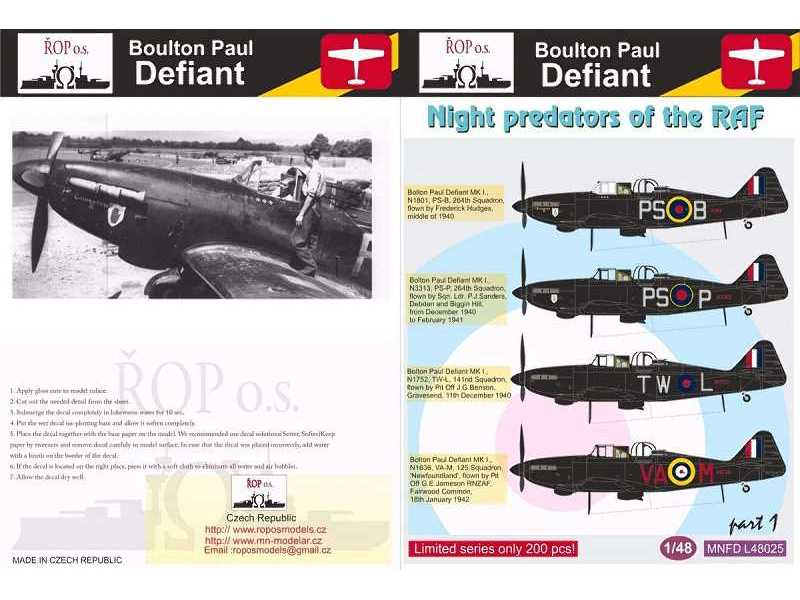 Boulton Paul Defiant - Night Predators Of The RAF - zdjęcie 1 Boulton Paul Defiant - Night Predators Of The RAF - zdjęcie 1