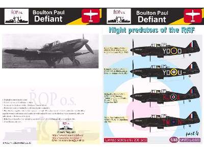 Boulton Paul Defiant - Night Predators Of The RAF - zdjęcie 1