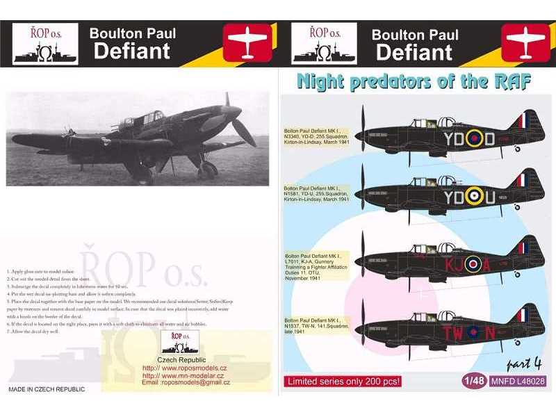 Boulton Paul Defiant - Night Predators Of The RAF - zdjęcie 1