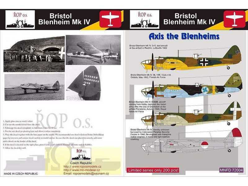 Bristol Blenheim Mk Iv - Axis The Blenheims - zdjęcie 1