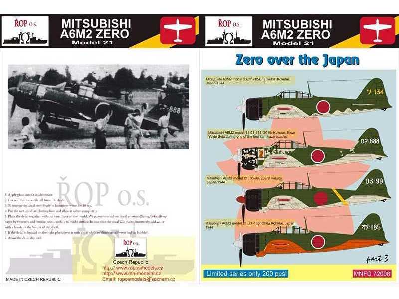 Mitsubishi A6m2 Zero Model 21 - Zero Over The Japan - zdjęcie 1