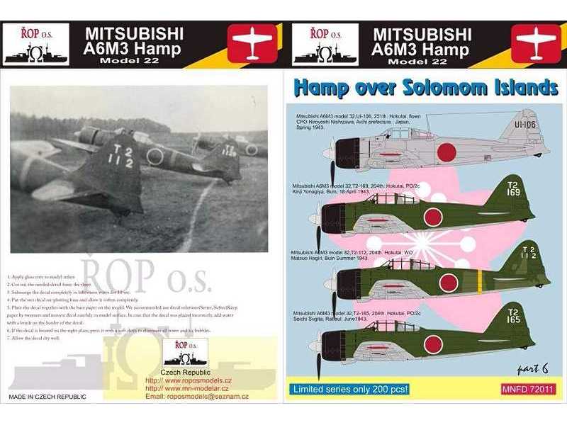 Mitsubishi A6m3 Hamp Model 22 - Hamp Over Solomom Islands - zdjęcie 1 Mitsubishi A6m3 Hamp Model 22 - Hamp Over Solomom Islands - zdjęcie 1