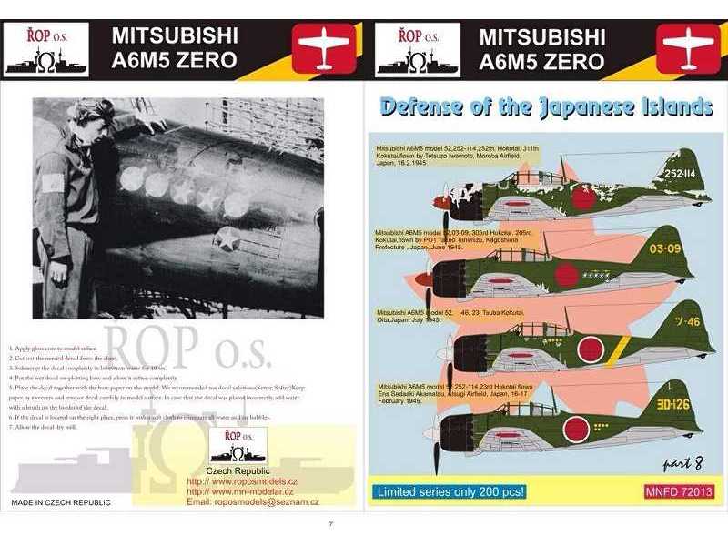 Mitsubishi A6m5 Zero Model 52 - Defense Of The Japanese Islands - zdjęcie 1