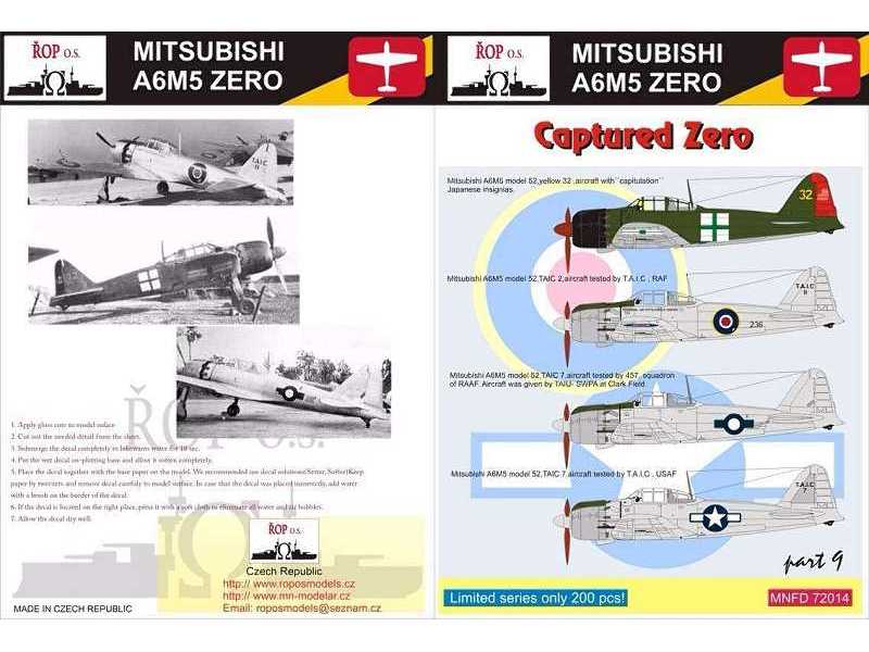 Mitsubishi A6m5 Zero Model 52 - Captured Zero - zdjęcie 1 Mitsubishi A6m5 Zero Model 52 - Captured Zero - zdjęcie 1