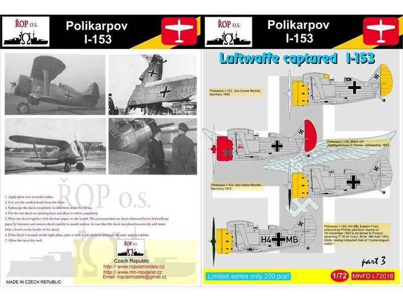 Polikarpov I-153 - Luftwaffe Captured I-153 - zdjęcie 1