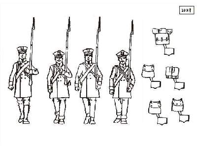 Figurki Napoleonic Prussian Landwehr - Marching - zdjęcie 2